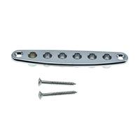 Dopro Guitar Bridge String Ferrule Bushing Ferrule Plate Accessories for Bass Guitar Chrome