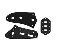 Dopro Guitar Control Plate Kit Upper Control Plate Lower Control Plate and Pickup Selector Switch Plate for Jaguar Guitars Black