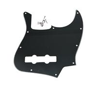 Dopro Jazz Bass J Bass Pickguard for USA/Mexican 4 String FD Jazz Bass Black 3 Ply (BWB)