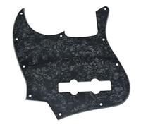 Dopro Lefty 4 String Jazz J Bass Pickguard Left Handed Scrach Plate Black Pearl