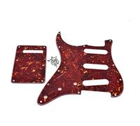 Dopro Lefty ST Strat SSS Pickguard Left Handed Tremolo Trem Cover Back Plate for USA/Mexican FD Vintage Tortoise