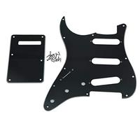 Dopro Lefty ST Strat SSS Pickguard Left Handed Tremolo Trem Cover Back Plate for USA/Mexican FD White Pearl