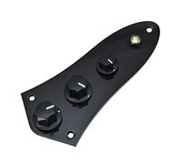 Dopro Loaded Control Plate Pre-Wired Control Plate with Wiring Harness for FD Electric Jazz Bass J Bass Black