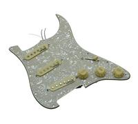 Dopro Loaded Guitar Pickguard with Wilkinson Pickups Prewired ST Pickguard for FD Strat Stratocaster Made In USA/Mexico Aged Pearl