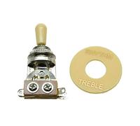 Dopro LP Guitar 3 Way Toggle Switch Chrome with Cream Tip and RHYTHM TREBLE Plate for Les Paul