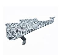 Dopro LP Guitar Pickguard and LP Stainless Steel Bracket with Black Steel Mounting Screws for USA Les Paul Zebra Stripe