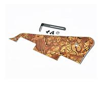 Dopro LP Guitar Pickguard and LP Stainless Steel Bracket with Black Steel Mounting Screws for USA Les Paul Tiger Stripe