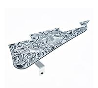 Dopro LP Guitar Pickguard and LP Stainless Steel Bracket with Chrome Steel Mounting Screws for USA Les Paul Zebra Stripe