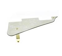 Dopro LP Guitar Pickguard and LP Stainless Steel Bracket with Gold Steel Mounting Screws for USA Les Paul Aged Pearl
