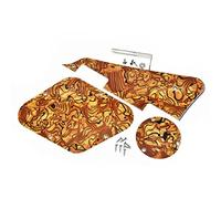 Dopro LP Guitar Pickguard Back Plate Rear Cavity Cover Switch Plate and Nickel Steel Mounting Bracket with Steel Pickguard Mounting Screws for USA Les Paul Tiger Stripe