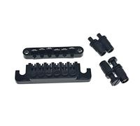 Dopro LP Guitar Roller Saddle Bridge with Roller Saddles Tune-o-matic Bridge and Vintage TP-6 Style Stopbar Tailpiece For Epiphone Les Paul,SG,Dot,ES Series Black