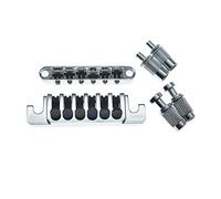 Dopro LP Guitar Roller Saddle Bridge with Roller Saddles Tune-o-matic Bridge and Vintage TP-6 Style Stopbar Tailpiece For Epiphone Les Paul,SG,Dot,ES Series Chrome