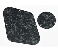 Dopro LP Rear Control Plate Switch Plate Cavity Cover For USA Les Black Pearl