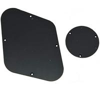 Dopro LP Rear Control Plate Switch Plate Cavity Cover For USA Les Paul Solid Black 1 Ply