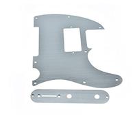Dopro Metal Aluminum Anodized 8 Hole Tele Pickguard with Metal Control Plate and Screws for American/Mexican Telecaster Silver