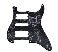Dopro Modern Style Standard HSH Pickguard Humbucking/Single/Humbucking for American Strat Humbucker No screw holes Flower Pattern