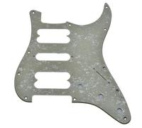Dopro Modern Style Standard HSH Pickguard Humbucking/Single/Humbucking for American Strat Humbucker No screw holes Aged Pearl
