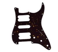 Dopro Modern Style Standard HSH Pickguard Humbucking/Single/Humbucking for American Strat Humbucker No screw holes Dark Tortoise