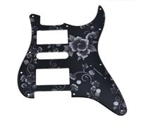 Dopro Modern Style Standard HSH Pickguard Humbucking/Single/Humbucking for American Strat Humbucker with Square Corner Flower Pattern