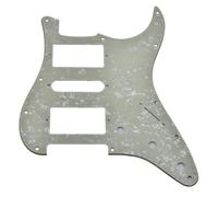 Dopro Modern Style Standard HSH Pickguard Humbucking/Single/Humbucking for American Strat Humbucker with Square Corner Aged Pearl