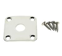 Dopro Nickel Metal Curved Base Bottom Jack Plate Square Jackplate for USA LP Les Paul