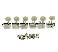 Dopro Nickel with Aged White Lefty Split Shaft Vintage Guitar Tuning Keys Machine Heads for Strat Tele