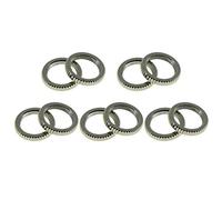 Dopro Pack of 10 USA Spec 15/32" Fine Knurled LP Guitar Toggle Switch Nut For Switchcraft Switches Nickel