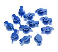 Dopro Pack of 12 Flat Top Guitar Chicken Head Knob AMP Effect pointer Knob Blue