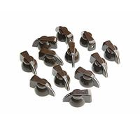 Dopro Pack of 12 Flat Top Guitar Chicken Head Knob AMP Effect pointer Knob Brown