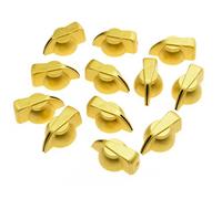 Dopro Pack of 12 Flat Top Guitar Chicken Head Knob AMP Effect pointer Knob Gold