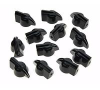 Dopro Pack of 12 Raised Vintage Set Screw Guitar AMP Chicken Head/Effect Pointer Knob Black