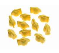 Dopro Pack of 12 Raised Vintage set screw Guitar AMP Chicken Head/Effect pointer Knob Yellow