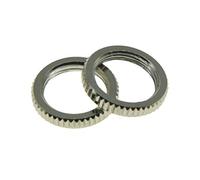 Dopro Pack of 2 USA Spec 15/32" Fine Knurled Guitar Toggle Switch Nut Fits Switchcraft Switches Nickel