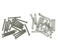 Dopro Pack of 20 Metric Thread Guitar Humbucker Pickup Screws Humbucker Pickup Height Screws with Springs Fits Epiphone SG Import Pickups Nickel