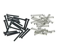 Dopro Pack of 20 Metric Thread Guitar Humbucker Pickup Screws Humbucker Pickup Height Screws with Springs Fits Epiphone SG Import Pickups Black
