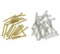 Dopro Pack of 20 USA/Imperial Thread Guitar Humbucker Pickup Screws Humbucker Pickup Height Screws with Springs Fits Gibson/EMG/Seymour Duncan/Dimarzio Gold