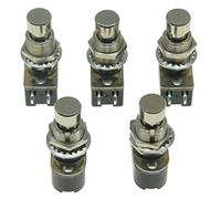 Dopro Pack of 5 OFF-(ON) SPST Momentary Soft Touch Push Button Electric Guitar Effects Switch Pedal Footswitches