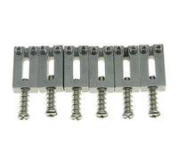 Dopro Pack of 6 Stainless Steel Guitar Saddles Bridge Saddle 10.5mm String Spacing for Strat Tele 6 String Guitar