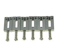 Dopro Pack of 6 Stainless Steel Guitar Saddles Bridge Saddle 10.8mm String Spacing for Strat Tele 6 String Guitar