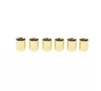 Dopro Push Fit 8mm Flush Mount String Ferrules No Lip String Through Body String Ferrules Fits Tele/Telecaster Gold