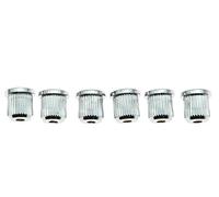 Dopro Set of 6 Chrome Guitar String Through Body 5/16" String Ferrules for American Standard Telecaster