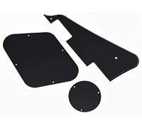 Dopro Solid Black 1 Ply LP Pickguard & Rear Plate Switch Plate Cavity Covers for USA Les Paul