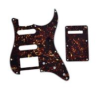 Dopro Strat HSS Guitar Pickguard ST Back Plate Tremolo Cover for USA/Mexican FD Dark Tortoise