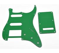 Dopro Strat HSS Guitar Pickguard ST Back Plate Tremolo Cover for USA/Mexican FD Strat Green 3 Ply