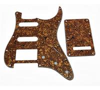 Dopro Strat HSS Guitar Pickguard ST Back Plate Tremolo Cover for USA/Mexican FD Strat Tiger Stripe