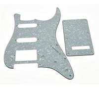 Dopro Strat HSS Guitar Pickguard ST Back Plate Tremolo Cover for USA/Mexican FD Strat White Pearl
