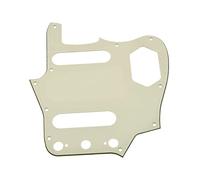 Dopro Vintage JAG Guitar Pickguard JAG Scratch Plate Fits American Jaguar Aged White 3 Ply