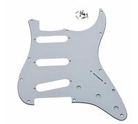 Dopro White 3 Ply 11 Hole Strat Style Guitar Pickguard Bridge Reversed for FD Jimi Hendrix Stratocaster