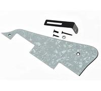 Dopro White Pearl LP Guitar Pickguard with Black Bracket for Epiphone Les Paul