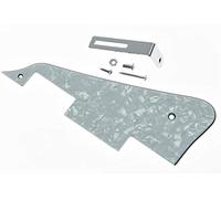 Dopro White Pearl LP Guitar Pickguard with Chrome Bracket for Epiphone Les Paul